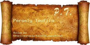 Persely Teofila névjegykártya